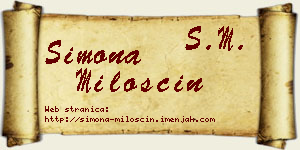 Simona Miloščin vizit kartica